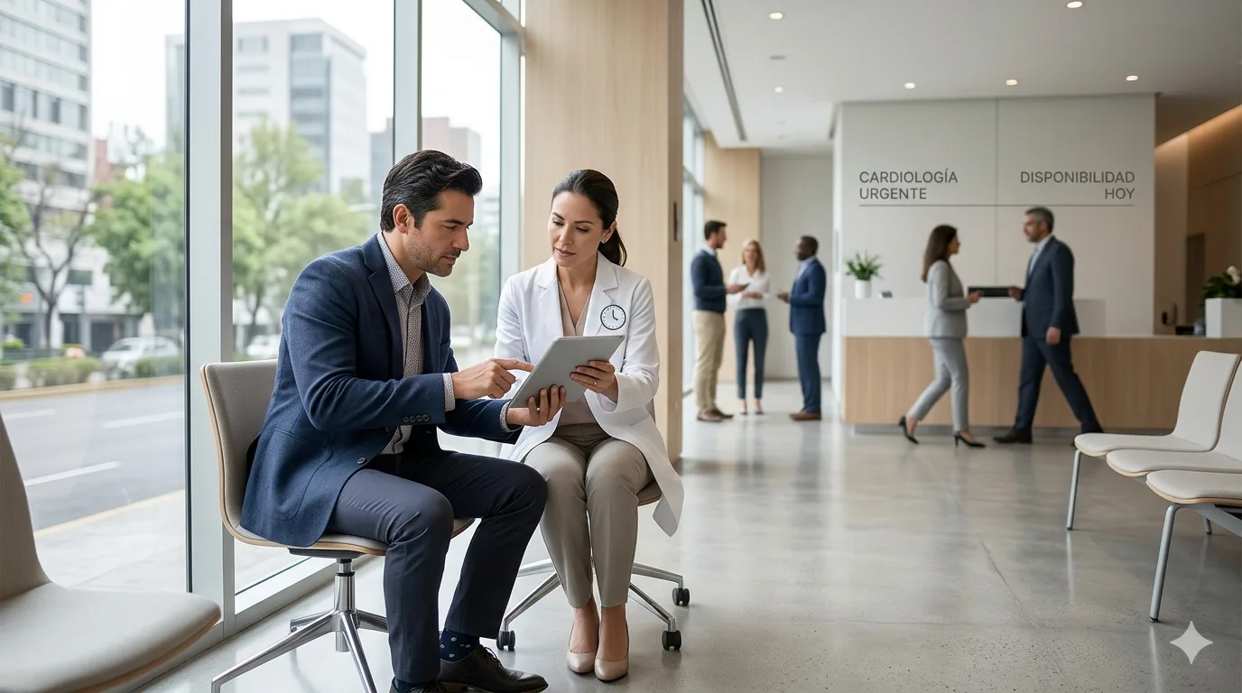 ¿Qué hospital o clínica tiene cardiólogo disponible ahora en CDMX?